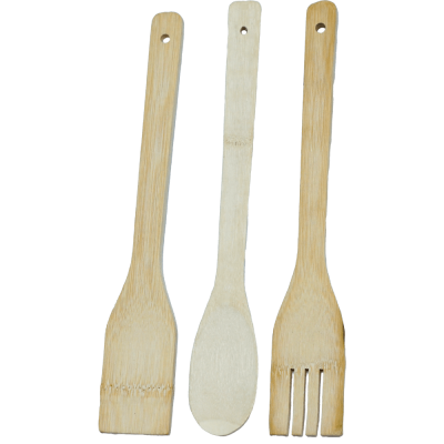 Set ustensile bucatarie bambus 3 piese 28 cm Adison